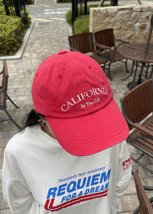 캘리포니아 자수 볼캡 모자